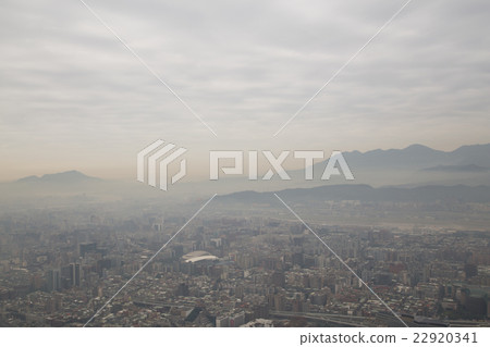 Smog over Taipei as seen from 101 tower 22920341