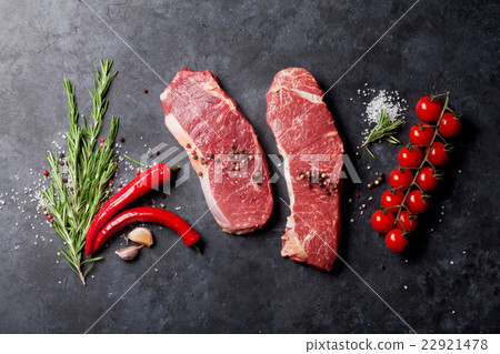 Raw striploin steak 22921478