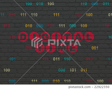 Timeline concept: Digital Time on wall background 22922350