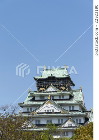 A castle tower at Osaka Castle 22923190