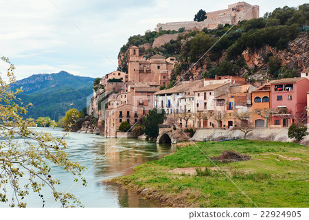 Miravet village and Ebro river Miravet village and Ebro river 22924905