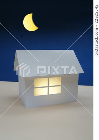 Model house, image of night sky 22925345