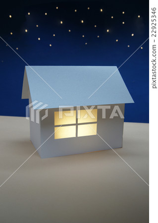 Model house, image of night sky 22925346
