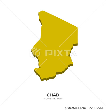 Isometric map of Chad detailed vector illustration 22925561