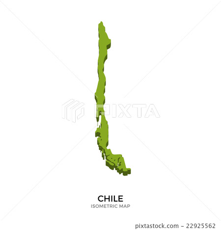 Isometric map of Chile detailed vector Isometric map of Chile detailed vector 22925562