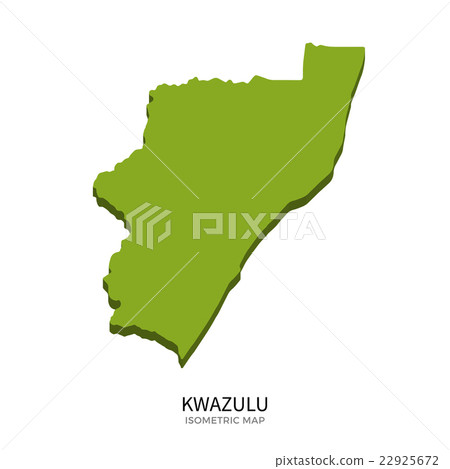 Isometric map of KwaZulu detailed vector Isometric map of KwaZulu detailed vector 22925672