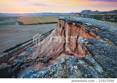 View of desert landscape in sunset View of desert landscape in sunset 22927098