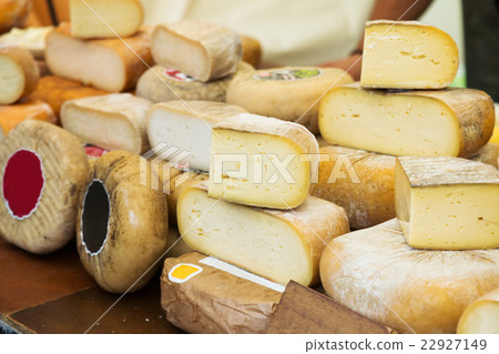 Different types of cheese in food shop 22927149