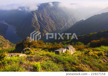 Mountains landscape with river Sil i Mountains landscape with river Sil i 22927158