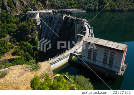 Day view of dam at Sil river. Galicia Day view of dam at Sil river. Galicia 22927162