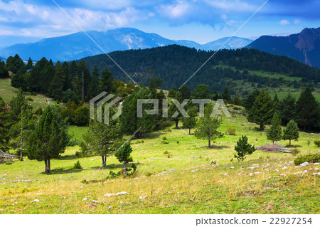 Mountains landscape in summer day. Pyrenees Mountains landscape in summer day. Pyrenees 22927254