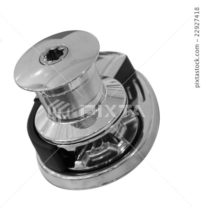 Boat windlass for anchoring isolated on white Boat windlass for anchoring isolated on white 22927418
