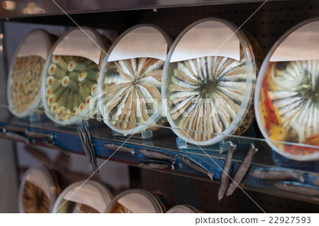 Shop-window with sea foods products 22927593