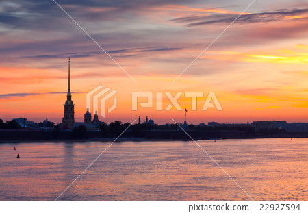 Peter and Paul Fortress in summer dawn 22927594