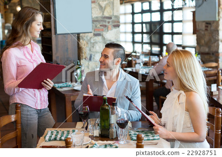People having dinner rural restaurant 22928751