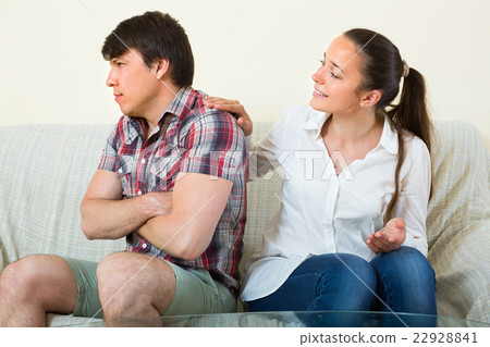 Young couple after quarrel 22928841