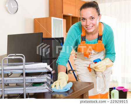 professional cleaner  cleaning the office 22929915