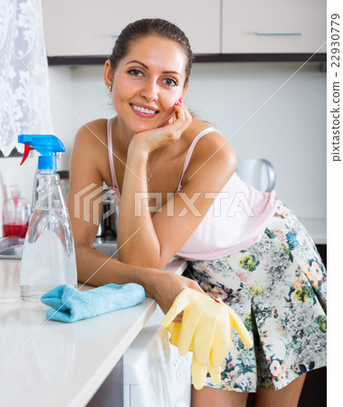 housewife cleaning on the kitchen 22930779