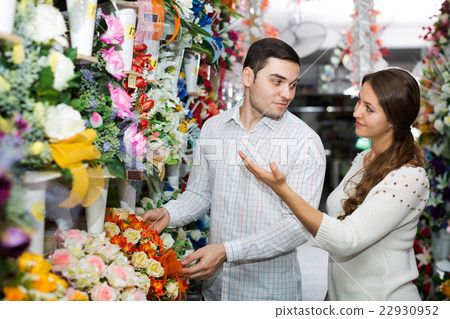 couple in the flower section couple in the flower section 22930952