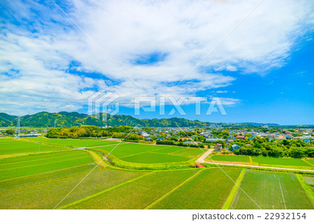 Aerial photograph of rural landscape and townscape in Kamogawa city Aerial photograph of rural landscape and townscape in Kamogawa city 22932154
