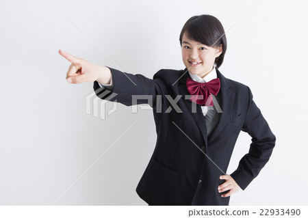 指著你的手指的學校女孩 指著你的手指的學校女孩 22933490