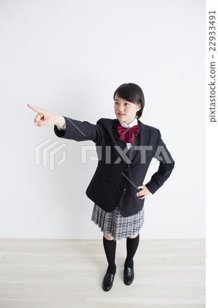 School girls who point at your fingers 22933491