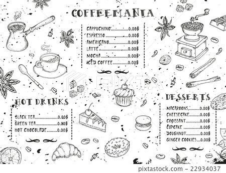 Coffee shop. Coffee restaurant brochure vector. 22934037