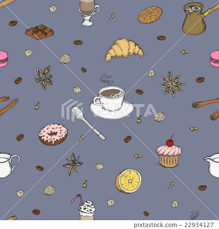 Coffeeshop. Seamless pattern with coffee. Isolated Coffeeshop. Seamless pattern with coffee. Isolated 22934127