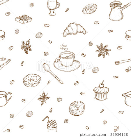 Coffeeshop. Seamless pattern with coffee. Isolated Coffeeshop. Seamless pattern with coffee. Isolated 22934128