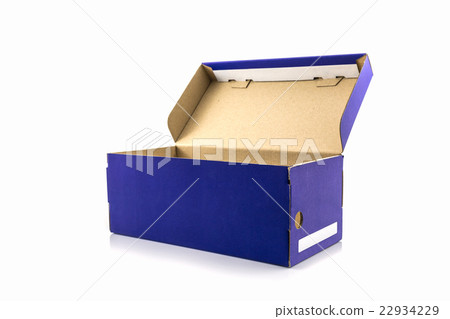 Blue shoe box with clipping path. 22934229