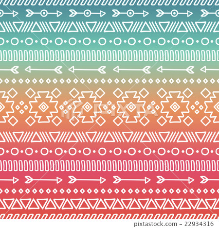Hand drawn geometric ethnic tribal seamless 22934316