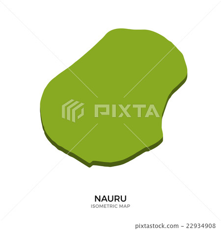 Isometric map of Nauru detailed vector 22934908