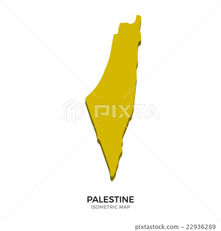 Isometric map of Palestine detailed vector 22936289