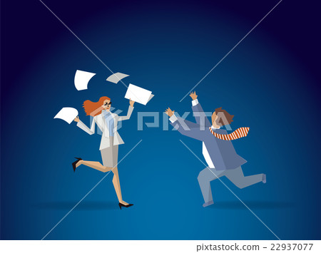 Business meeting action man and women documents Business meeting action man and women documents 22937077