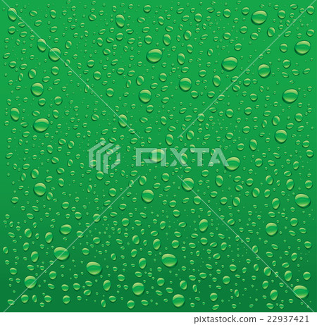 water drops on green background 22937421
