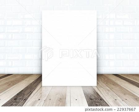 poster on white ceramic tiles wall and tropical 22937667