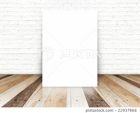 poster on the white brick wall and tropical poster on the white brick wall and tropical 22937668