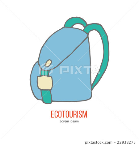 Vector ecotourism design element isolated on white 22938273