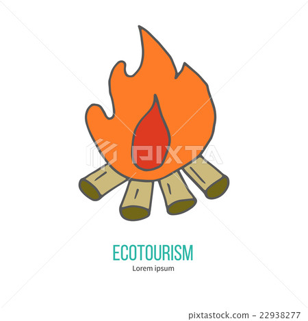 Vector ecotourism design element isolated on white Vector ecotourism design element isolated on white 22938277
