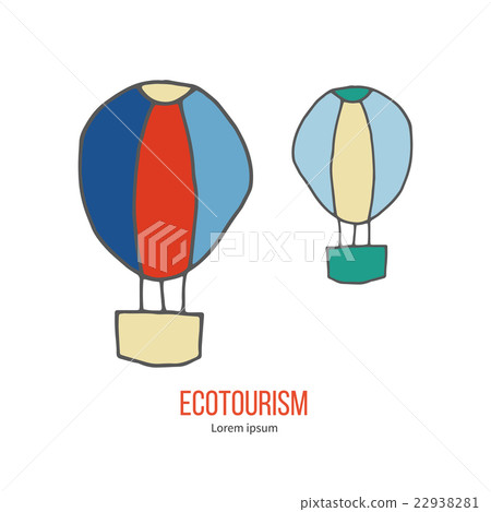 Vector ecotourism design element isolated on white Vector ecotourism design element isolated on white 22938281
