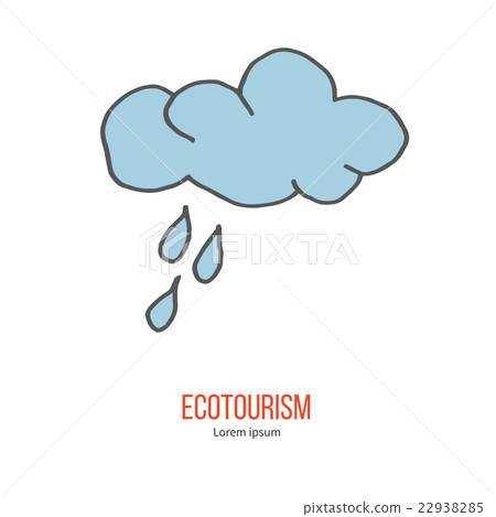 Vector ecotourism design element isolated on white 22938285