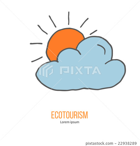 Vector ecotourism design element isolated on white 22938289
