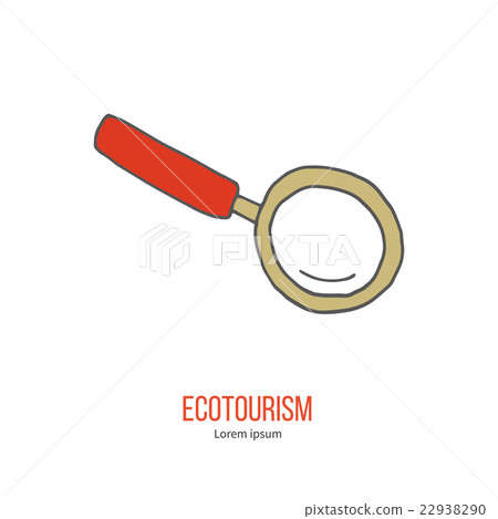 Vector ecotourism design element isolated on white 22938290