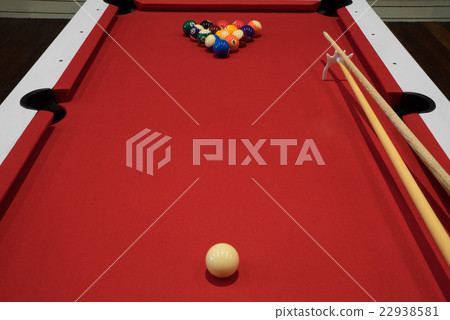 Red billiard table 22938581