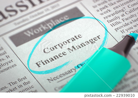 Corporate Finance Manager Hiring Now. 22939010