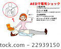 帶AED的電擊圖（如果一個人癱倒，則為4） 22939150