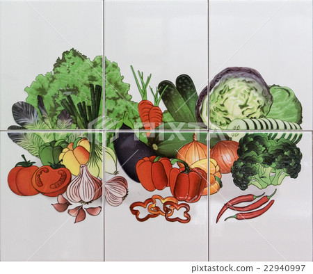 vegetables mosaic tiles 22940997