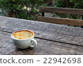 Empty coffee cup after drink at coffee shop 22942698