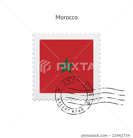 Morocco Flag Postage Stamp. Morocco Flag Postage Stamp. 22942734