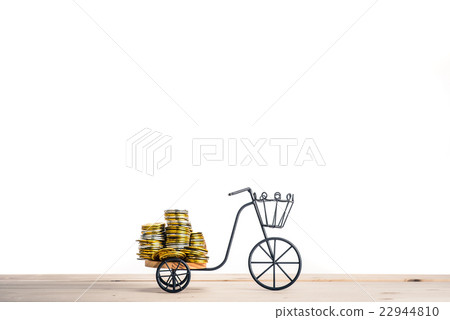 Bicycle carrying money Bicycle carrying money 22944810